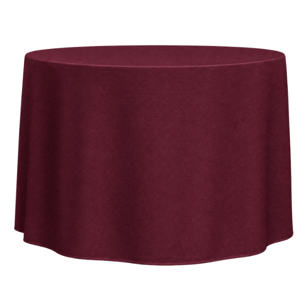 PİLESİZ BANKET YUVARLAK MASA ÖRTÜSÜ 180 cm Çap - BORDO