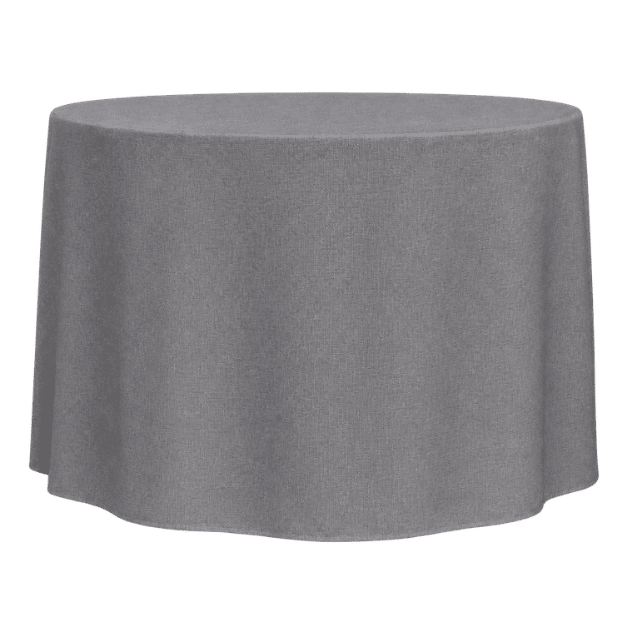 PİLESİZ BANKET YUVARLAK MASA ÖRTÜSÜ 120 cm Çap - GRİ