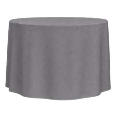 PİLESİZ BANKET YUVARLAK MASA ÖRTÜSÜ 120 cm Çap - GRİ