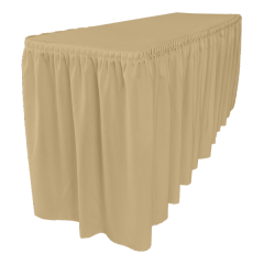 PLISSE PİLE DİKDÖRTGEN BANKET MASA ÖRTÜSÜ En : 70 cm Boy: 140 cm Yükseklik : 73 cm - KREM