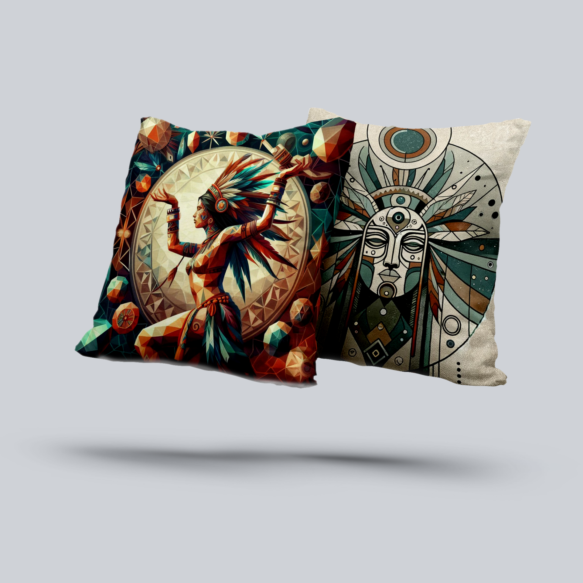 Şaman Serisi - Doğanın Dansı (40x40 cm)