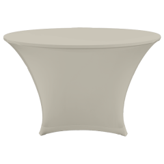 STREÇ YUVARLAK BANKET MASA ÖRTÜSÜ - 220 GR STREÇ EKRU - 120 cm Çap - OCEAN
