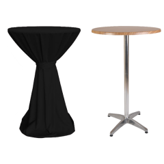 DUBLIN BISTRO MASA ÖRTÜSÜ SİYAH - 90 cm Çap