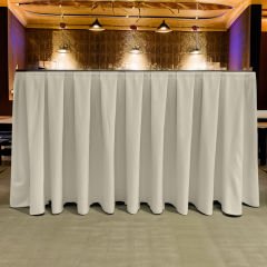 BOX PİLE MASA ETEKLİĞİ (SKIRTING) STANDART ÖLÇÜ EKRU - 390 Cm Genişlik x 73 Cm Yükseklik