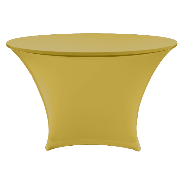 STREÇ YUVARLAK BANKET MASA ÖRTÜSÜ - 220 GR STREÇ SARI - 120 cm Çap - JERSEY