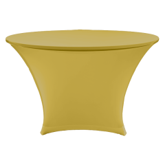 STREÇ YUVARLAK BANKET MASA ÖRTÜSÜ - 220 GR STREÇ SARI - 150 cm Çap - JERSEY