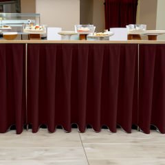 BOX PİLE MASA ETEKLİĞİ (SKIRTING) STANDART ÖLÇÜ BORDO - 410 Cm Genişlik x 73 Cm Yükseklik