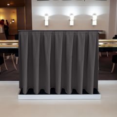 BOX PİLE MASA ETEKLİĞİ (SKIRTING) STANDART ÖLÇÜ GRİ - 410 Cm Genişlik x 73 Cm Yükseklik