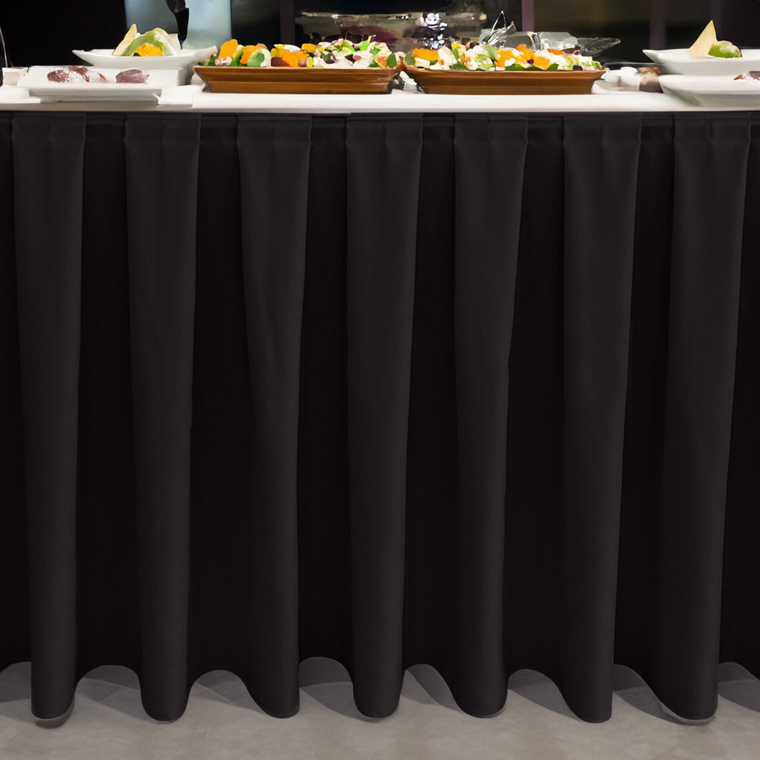 BOX PİLE MASA ETEKLİĞİ (SKIRTING) STANDART ÖLÇÜ ANTRASİT - 410 Cm Genişlik x 73 Cm Yükseklik
