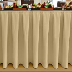 BOX PİLE MASA ETEKLİĞİ (SKIRTING) STANDART ÖLÇÜ KREM - 510 Cm Genişlik x 73 Cm Yükseklik