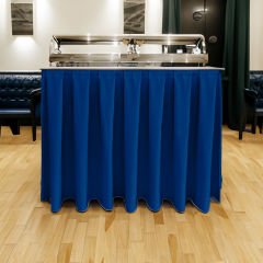 BOX PİLE MASA ETEKLİĞİ (SKIRTING) STANDART ÖLÇÜ CORN MAVİ - 510 Cm Genişlik x 73 Cm Yükseklik