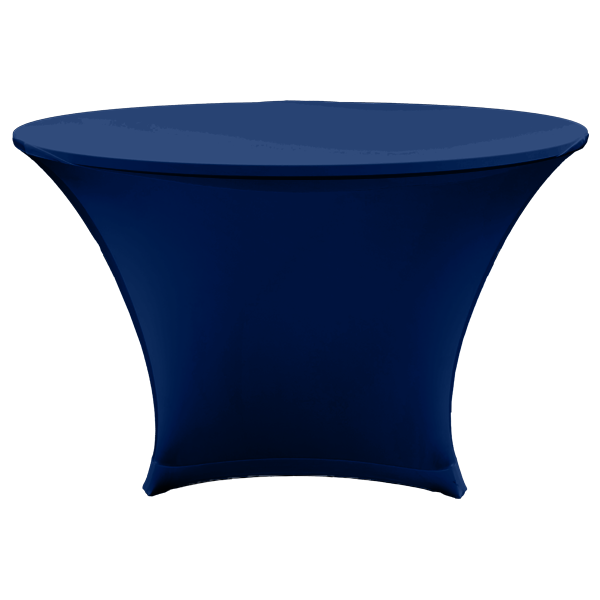 STREÇ YUVARLAK BANKET MASA ÖRTÜSÜ - 220 GR STREÇ MARINE MAVİ - 120 cm Çap - OCEAN