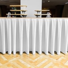 BOX PİLE MASA ETEKLİĞİ (SKIRTING) STANDART ÖLÇÜ BEYAZ -  470 Cm Genişlik x 73 Cm Yükseklik
