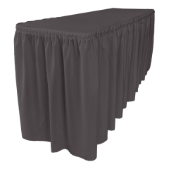 PLISSE PİLE DİKDÖRTGEN BANKET MASA ÖRTÜSÜ En : 90 cm Boy: 140 cm Yükseklik : 73 cm - GRİ