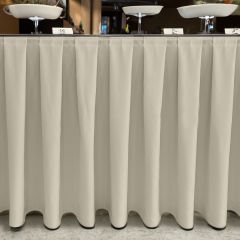BOX PİLE MASA ETEKLİĞİ (SKIRTING) STANDART ÖLÇÜ EKRU -  470 Cm Genişlik x 73 Cm Yükseklik