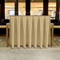 BOX PİLE MASA ETEKLİĞİ (SKIRTING) STANDART ÖLÇÜ KREM -  470 Cm Genişlik x 73 Cm Yükseklik