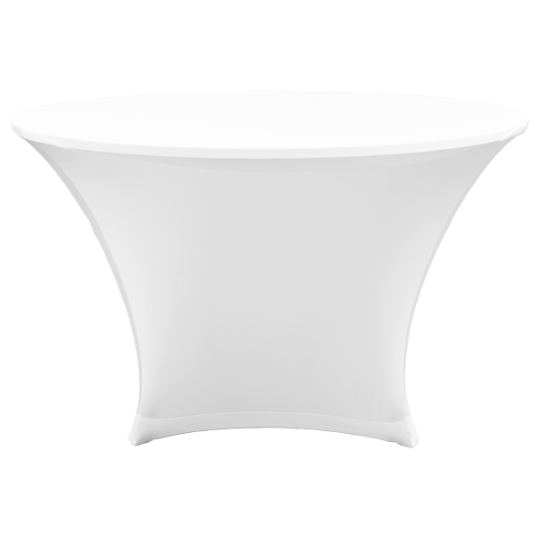 STREÇ YUVARLAK BANKET MASA ÖRTÜSÜ - 220 GR STREÇ BEYAZ - 150 cm Çap - BI STRETCH