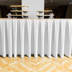 BOX PİLE MASA ETEKLİĞİ (SKIRTING) STANDART ÖLÇÜ BEYAZ - 480 Cm Genişlik x 73 Cm Yükseklik