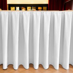 BOX PİLE MASA ETEKLİĞİ (SKIRTING) STANDART ÖLÇÜ BEYAZ - 480 Cm Genişlik x 73 Cm Yükseklik