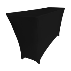 STREÇ DİKDÖRTGEN BANKET MASA ÖRTÜSÜ - 4 TARAFI KAPALI 220 GR STREÇ En : 90 cm Boy: 140 cm Yükseklik : 73 cm - SİYAH