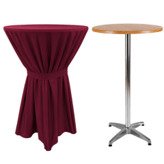 TOSCANA BİSTRO MASA ÖRTÜSÜ 60 cm Çap - BORDO