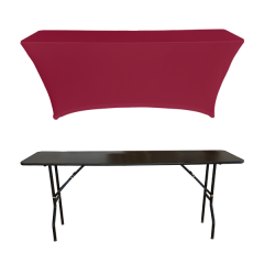 STREÇ DİKDÖRTGEN BANKET MASA ÖRTÜSÜ - 4 TARAFI KAPALI 220 GR STREÇ En : 70 cm Boy: 160 cm Yükseklik : 73 cm - PEMBE