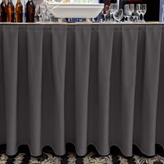 BOX PİLE MASA ETEKLİĞİ (SKIRTING) STANDART ÖLÇÜ GRİ - 480 Cm Genişlik x 73 Cm Yükseklik