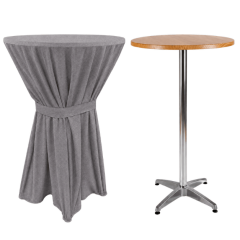 TOSCANA BİSTRO MASA ÖRTÜSÜ 80 cm Çap - GRİ