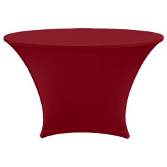 STREÇ YUVARLAK BANKET MASA ÖRTÜSÜ - 220 GR STREÇ KIRMIZI - 120 cm Çap - JERSEY