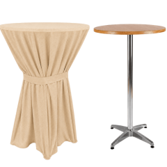 TOSCANA BİSTRO MASA ÖRTÜSÜ KREM - 90 cm Çap