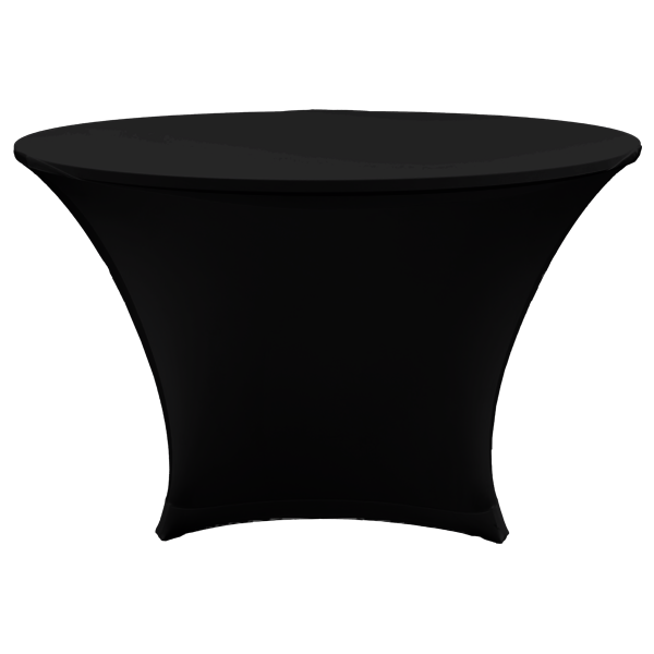 STREÇ YUVARLAK BANKET MASA ÖRTÜSÜ - 220 GR STREÇ SİYAH - 150 cm Çap - JERSEY
