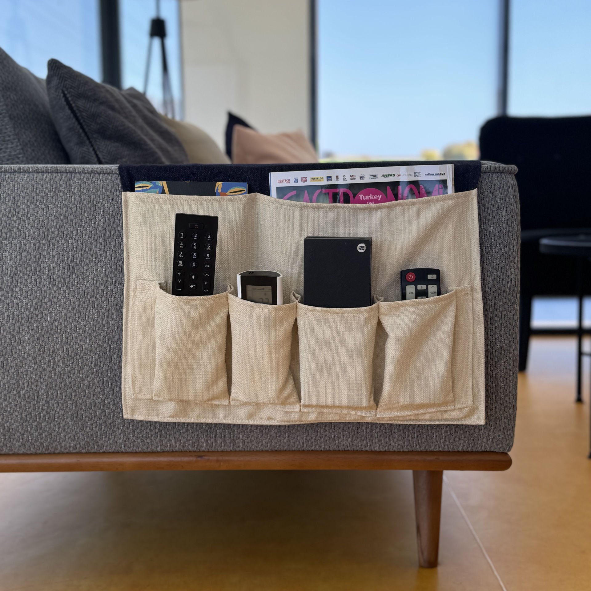 KOLTUK KENARI DÜZENLEYİCİ KREM CEP LACİVERT SIRT