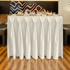 DIAMOND MASA ETEKLİĞİ (SKIRTING) STANDART ÖLÇÜ EKRU - 390 Cm Genişlik x 73 Cm Yükseklik