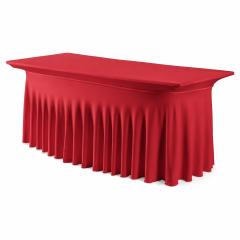 STREÇ FLOW DİKDÖRTGEN BANKET MASA ÖRTÜSÜ En : 45 cm Boy: 120 cm Yükseklik : 73 cm - KIRMIZI