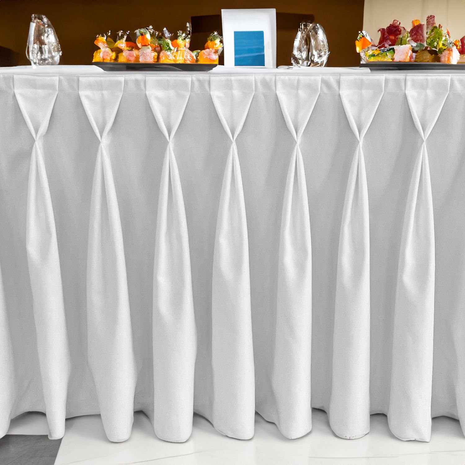 DIAMOND MASA ETEKLİĞİ (SKIRTING) STANDART ÖLÇÜ BEYAZ - 410 Cm Genişlik x 73 Cm Yükseklik