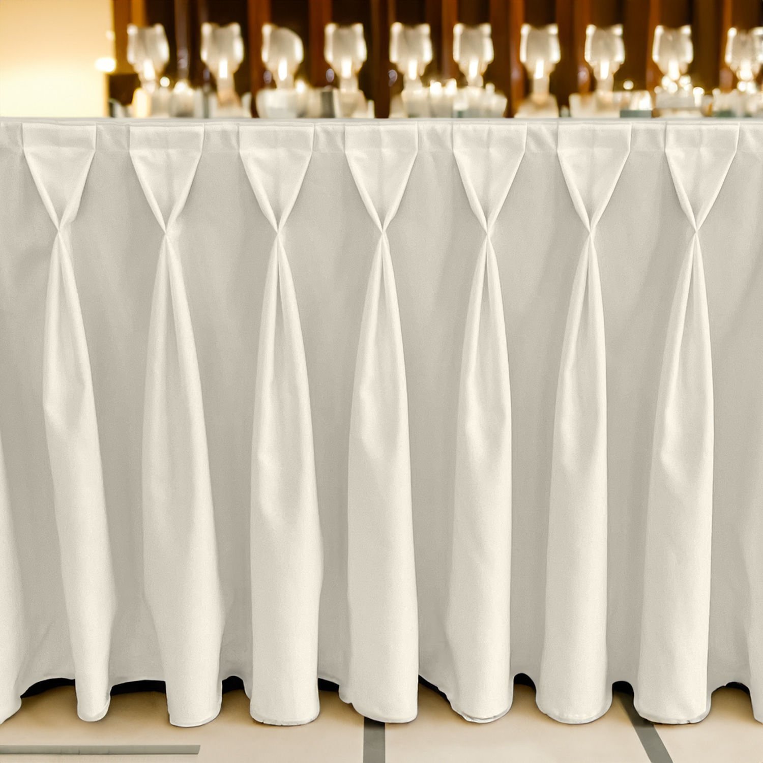 DIAMOND MASA ETEKLİĞİ (SKIRTING) STANDART ÖLÇÜ EKRU - 410 Cm Genişlik x 73 Cm Yükseklik