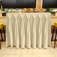 DIAMOND MASA ETEKLİĞİ (SKIRTING) STANDART ÖLÇÜ KREM - 410 Cm Genişlik x 73 Cm Yükseklik