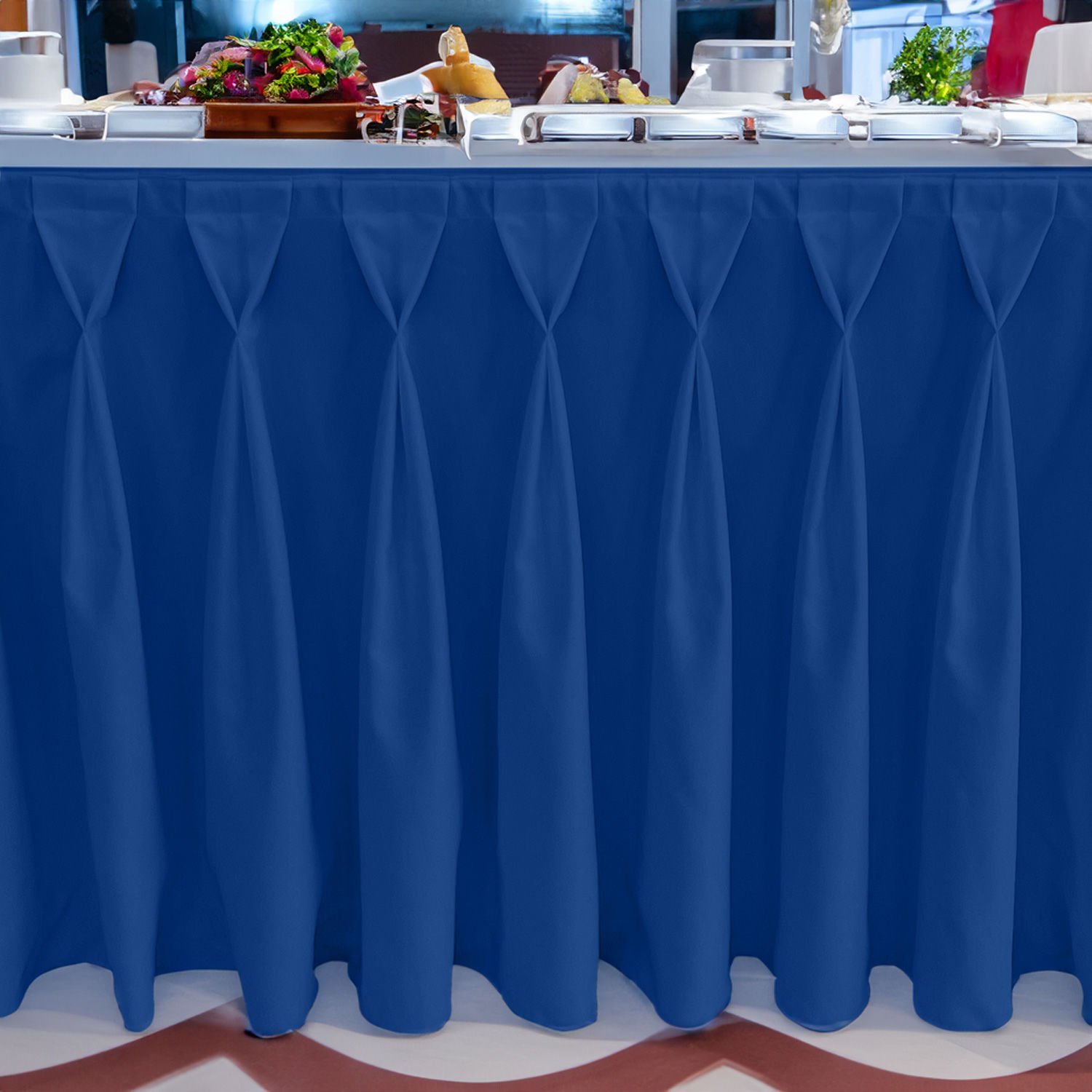 DIAMOND MASA ETEKLİĞİ (SKIRTING) STANDART ÖLÇÜ CORN MAVİ - 410 Cm Genişlik x 73 Cm Yükseklik