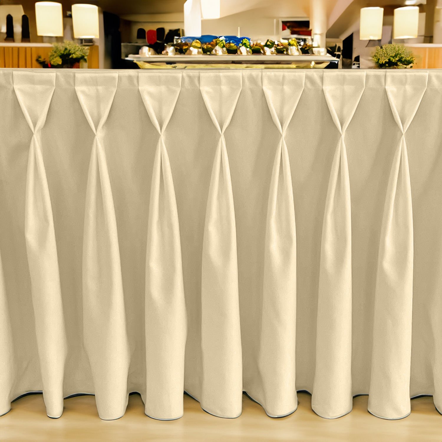 DIAMOND MASA ETEKLİĞİ (SKIRTING) STANDART ÖLÇÜ KREM - 510 Cm Genişlik x 73 Cm Yükseklik