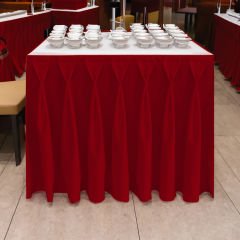 DIAMOND MASA ETEKLİĞİ (SKIRTING) STANDART ÖLÇÜ KIRMIZI - 510 Cm Genişlik x 73 Cm Yükseklik