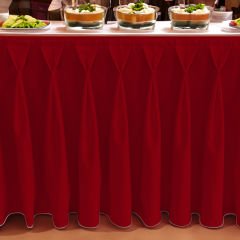 DIAMOND MASA ETEKLİĞİ (SKIRTING) STANDART ÖLÇÜ KIRMIZI - 510 Cm Genişlik x 73 Cm Yükseklik