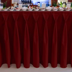 DIAMOND MASA ETEKLİĞİ (SKIRTING) STANDART ÖLÇÜ BORDO - 510 Cm Genişlik x 73 Cm Yükseklik