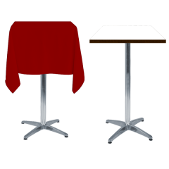 KARE BİSTRO MASA ÖRTÜSÜ KIRMIZI - En : 60 cm Boy: 60 cm