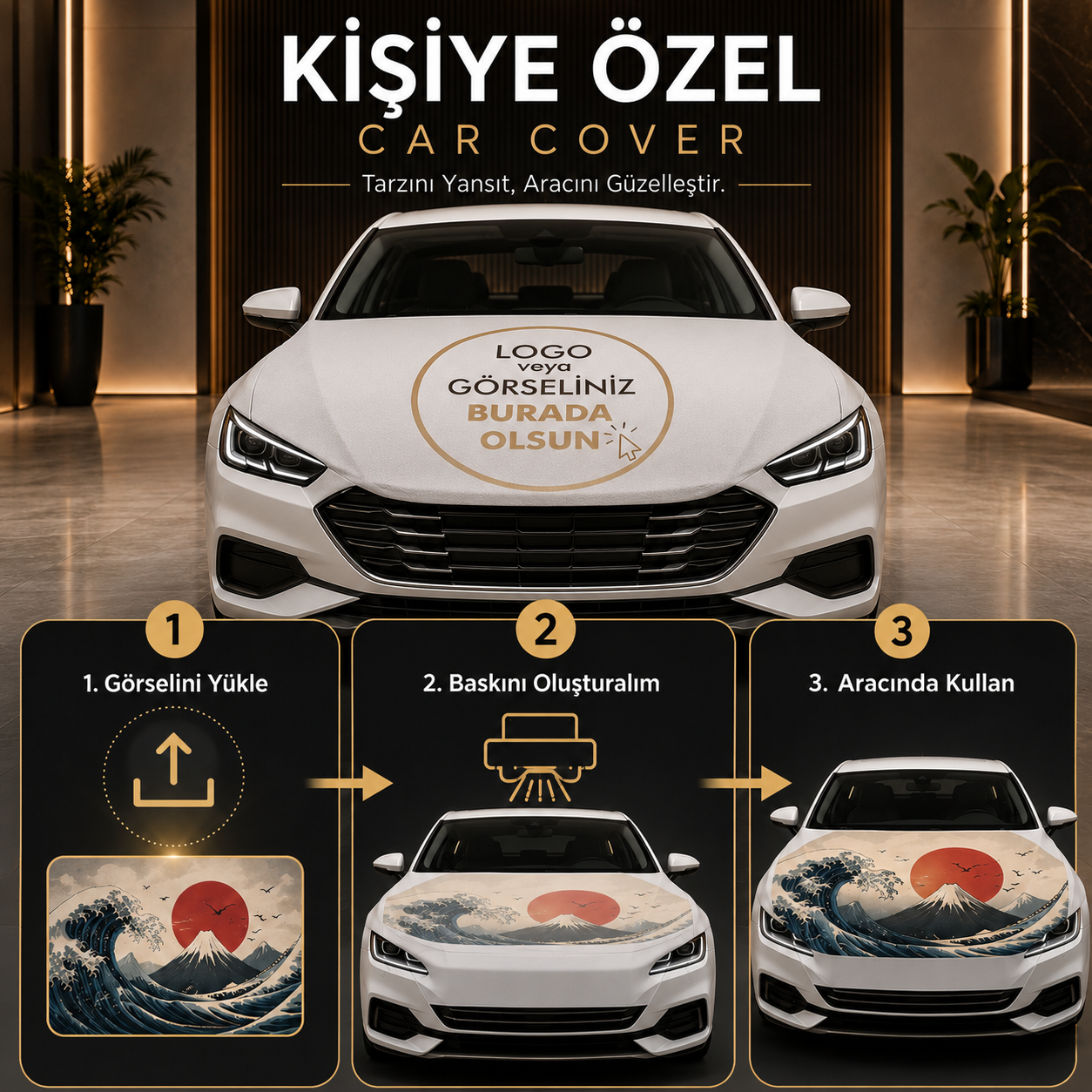 Car Cover Kişiye Özel Baskılı