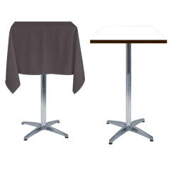 KARE BİSTRO MASA ÖRTÜSÜ ANTRASİT - En : 100 cm Boy: 100 cm
