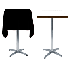 KARE BİSTRO MASA ÖRTÜSÜ SİYAH - En : 100 cm Boy: 100 cm