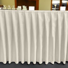 AKORDİYON MASA ETEKLİĞİ (SKIRTING) STANDART ÖLÇÜ EKRU - 510 Cm Genişlik x 73 Cm Yükseklik