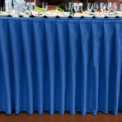 AKORDİYON MASA ETEKLİĞİ (SKIRTING) STANDART ÖLÇÜ CORN MAVİ - 510 Cm Genişlik x 73 Cm Yükseklik