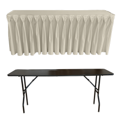 DIAMOND PİLE DİKDÖRTGEN BANKET MASA ÖRTÜSÜ EKRU - En : 70 cm Boy: 160 cm Yükseklik : 73 cm
