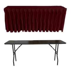 DIAMOND PİLE DİKDÖRTGEN BANKET MASA ÖRTÜSÜ BORDO - En : 70 cm Boy: 160 cm Yükseklik : 73 cm